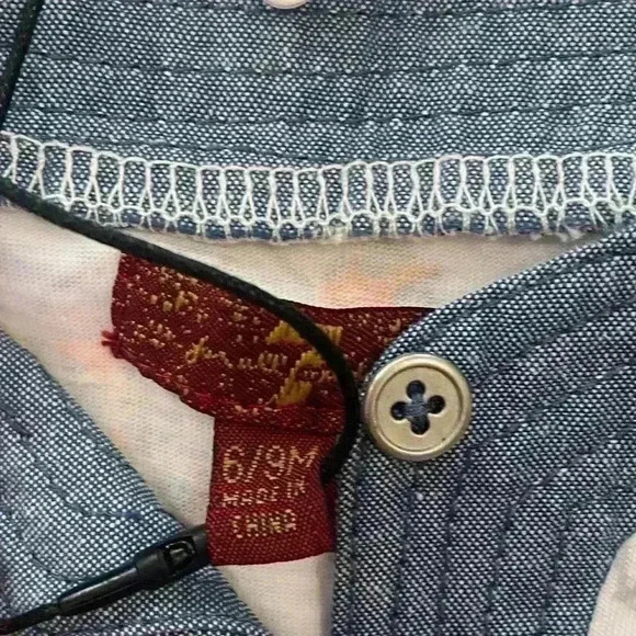 NWT 7 for All Mankind 6/9 Months Sea Pink Coveralls - Picture 4 of 5